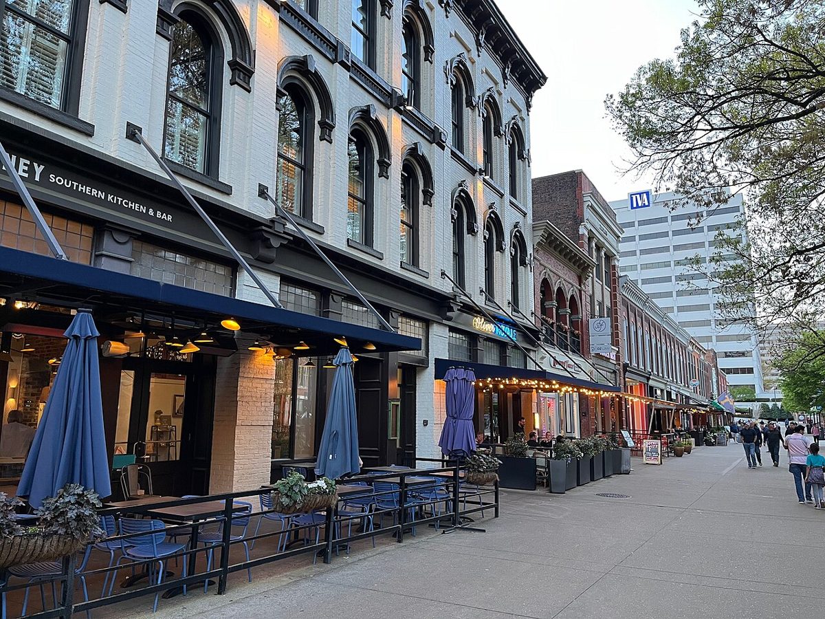 Market Square in downtown Knoxville, Tennessee.