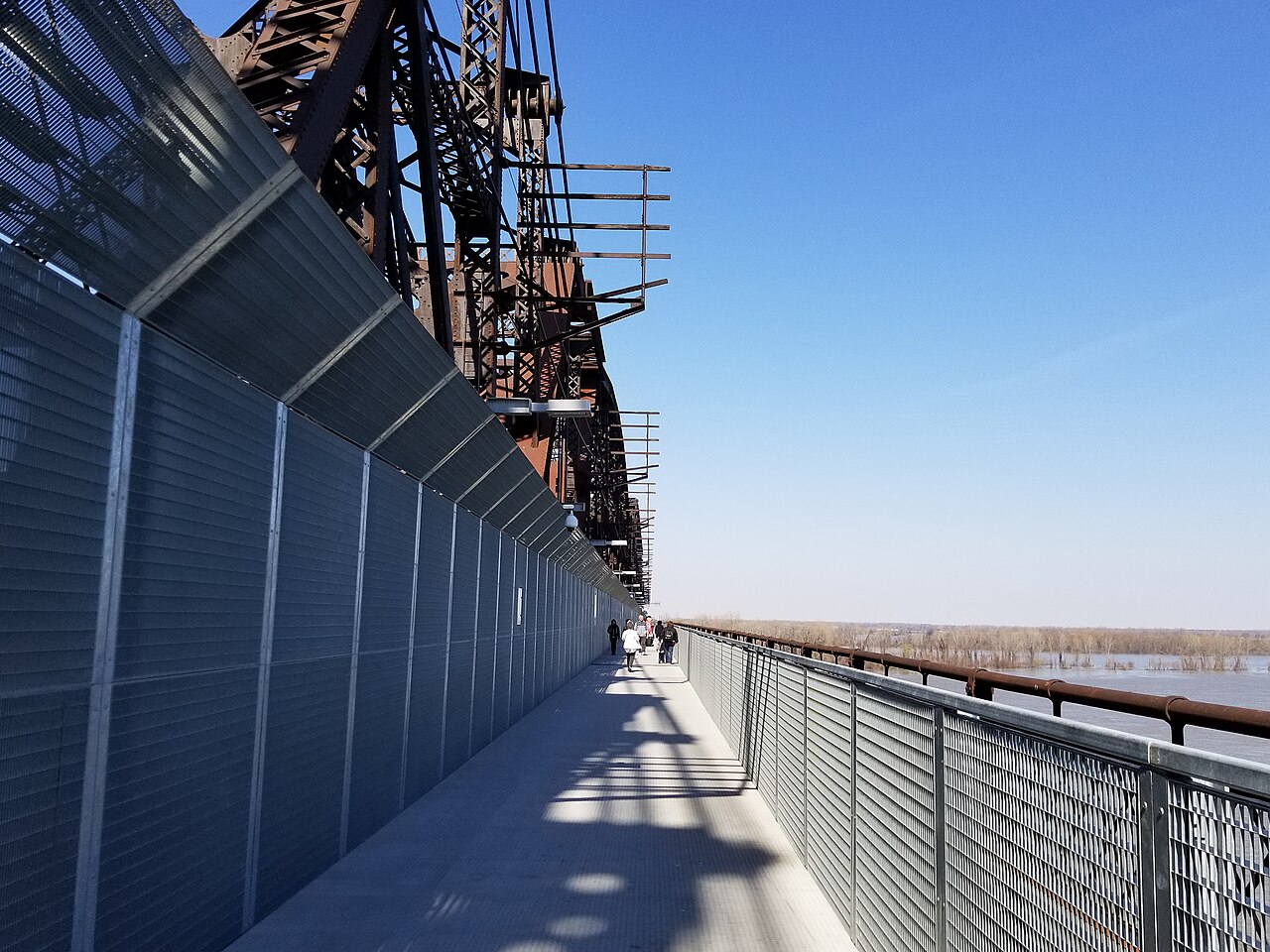 The Big River Crossing walking path on the Harahan Bridge.