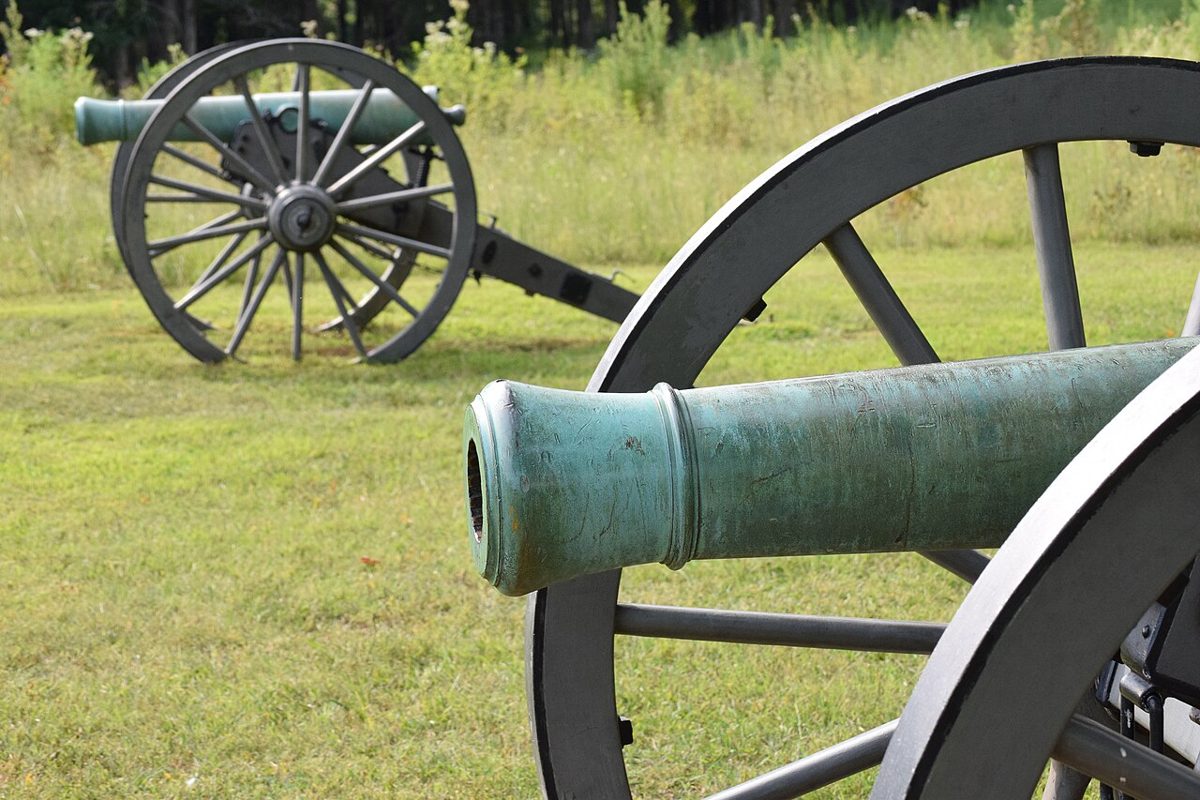 A cannon emplacement at Stones River National Battlefield near Murfreesboro.