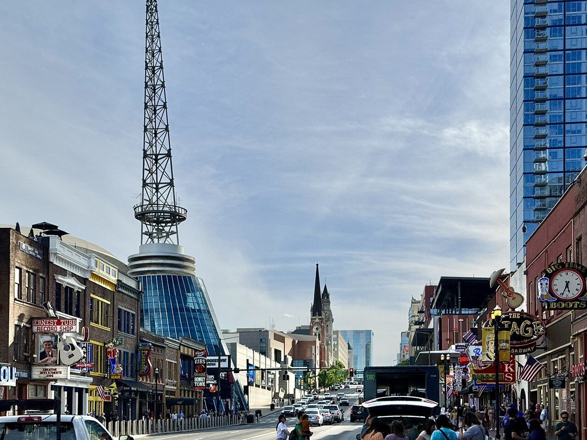 Lower Broadway in downtown Nashville.